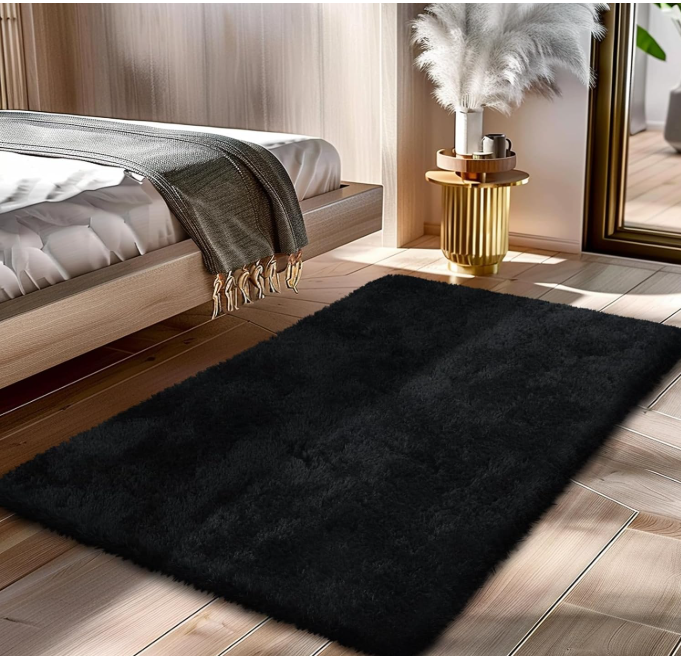 Tapete Felpudo Preto 2x4 — Bedroom Carpet